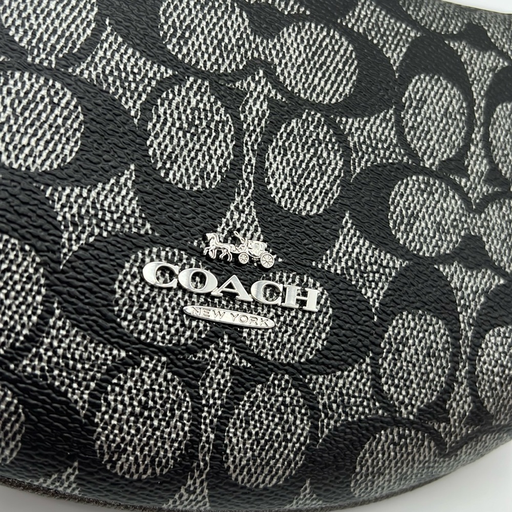 Coach Mini Payton Bag In Signature Canvas Silver Gunmetal Multi - Picture 3 of 15